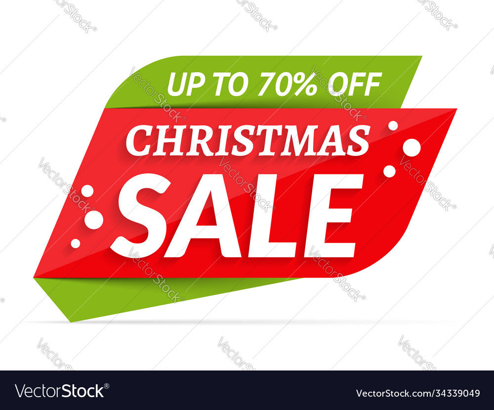 Christmas sale banner Royalty Free Vector Image