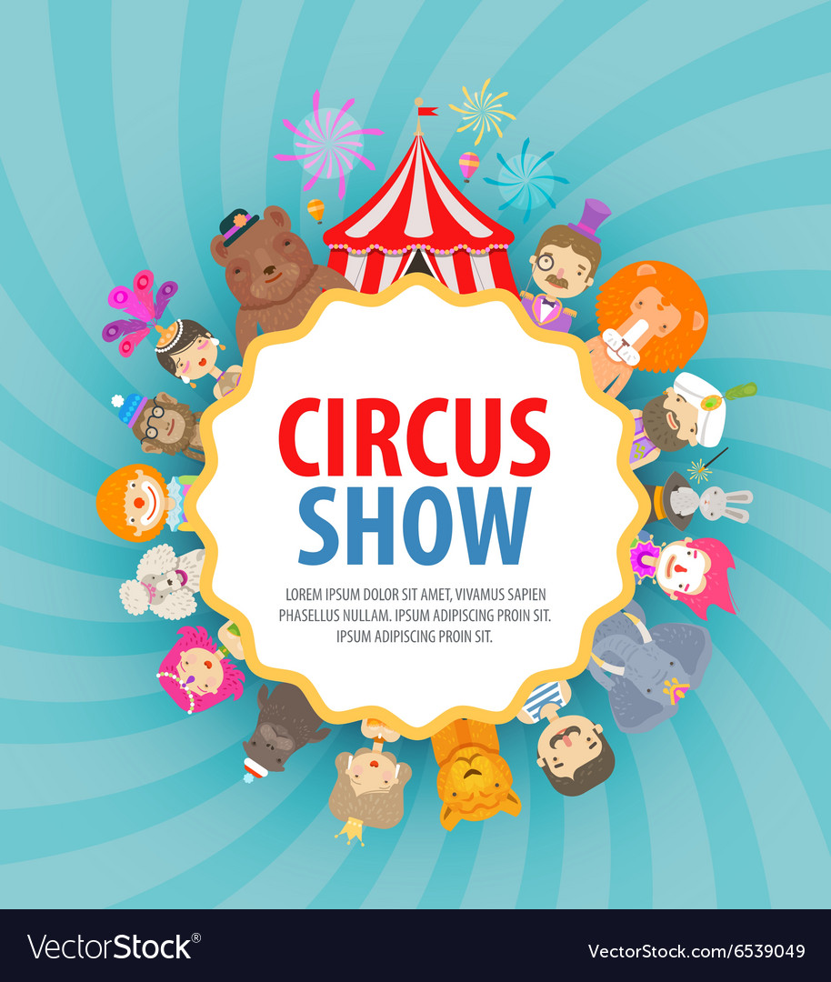 Circus logo design template festival Royalty Free Vector