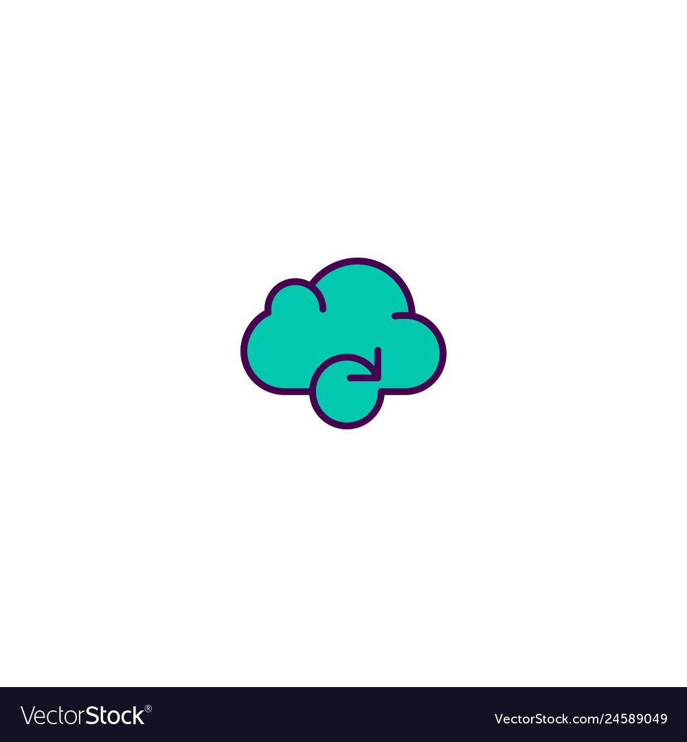 Cloud computing icon design essential vector image Cloud computing icon design essential