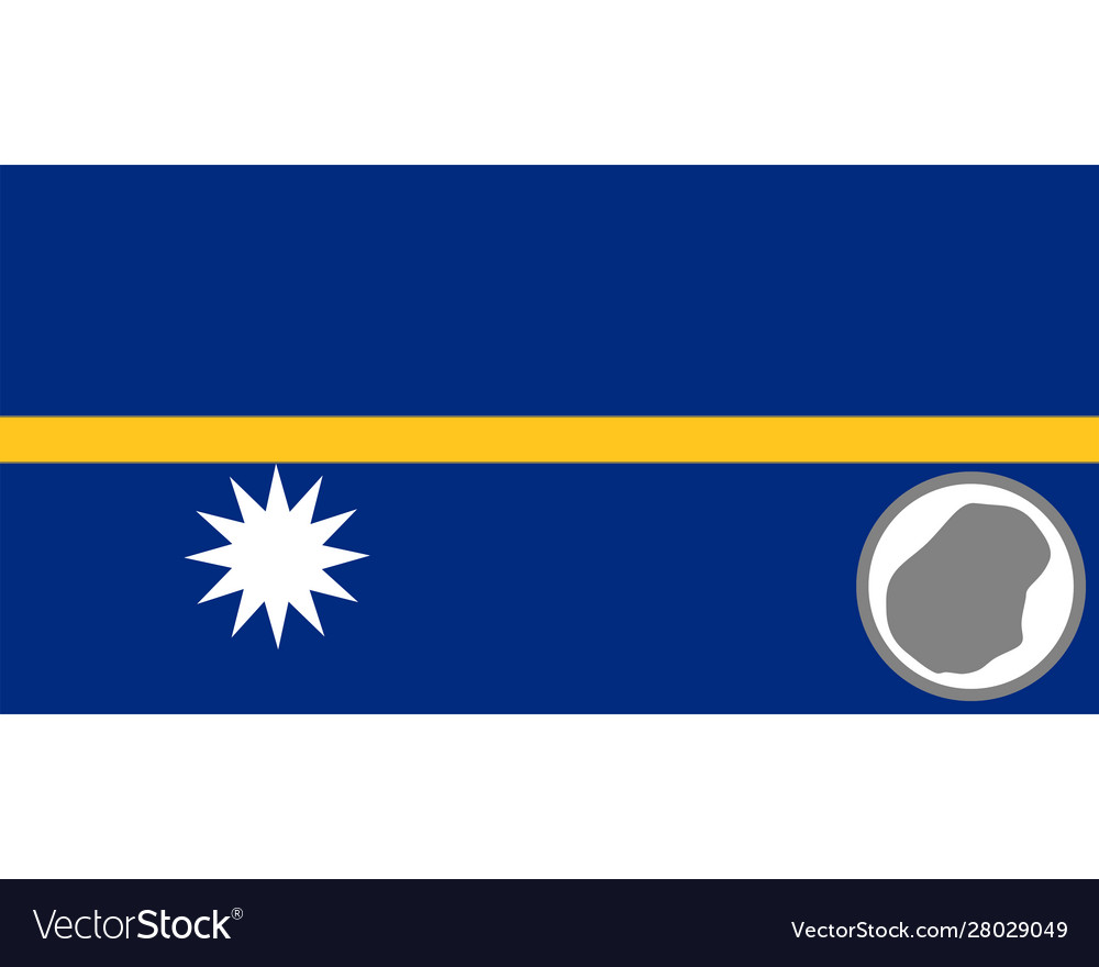 Flag and map nauru