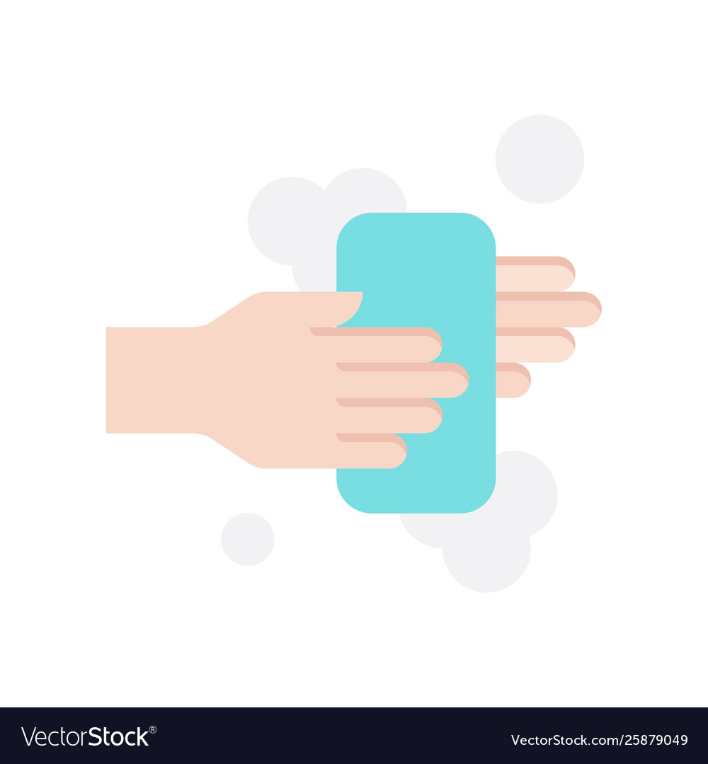 Hand washing hygiene flat style icon