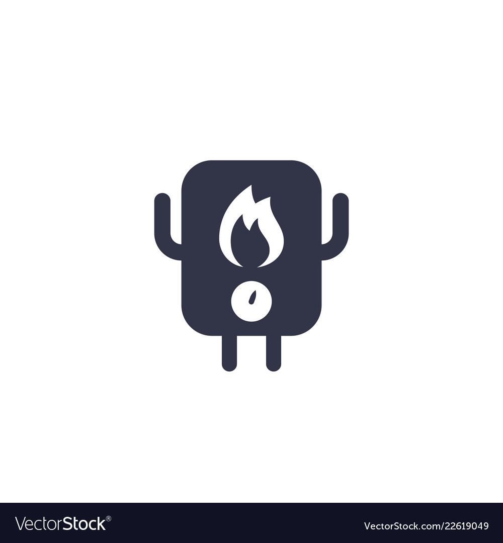 Heating system icon on white Royalty Free Vector Image