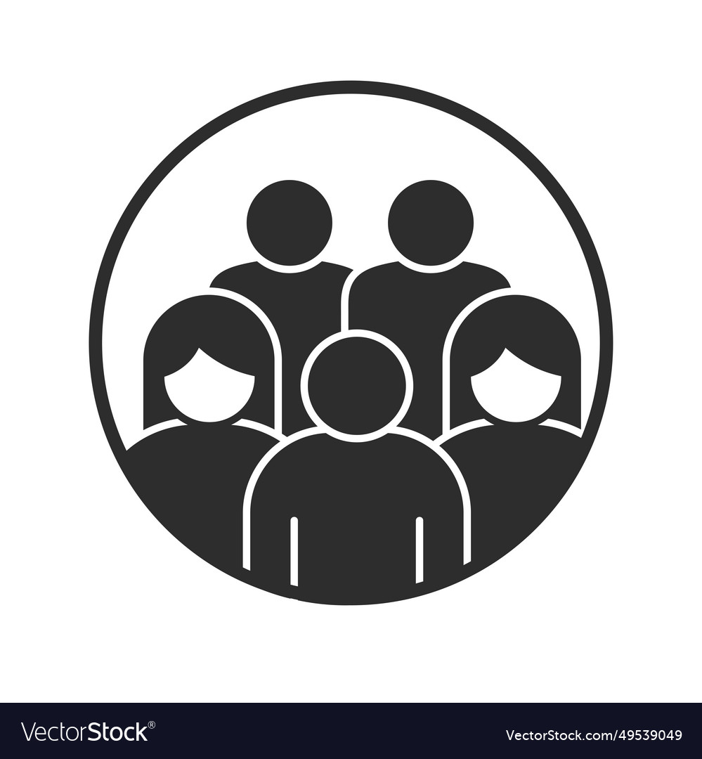 Icon of people group Royalty Free Vector Image