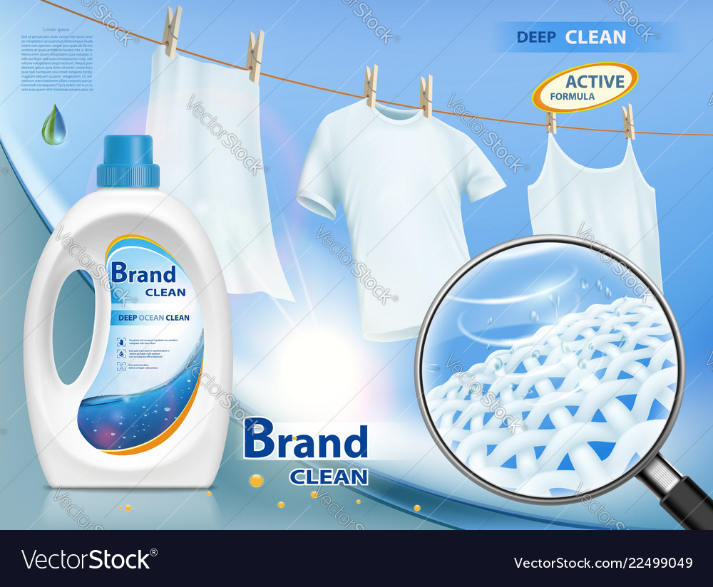 Packaging with laundry detergent Royalty Free Vector Image