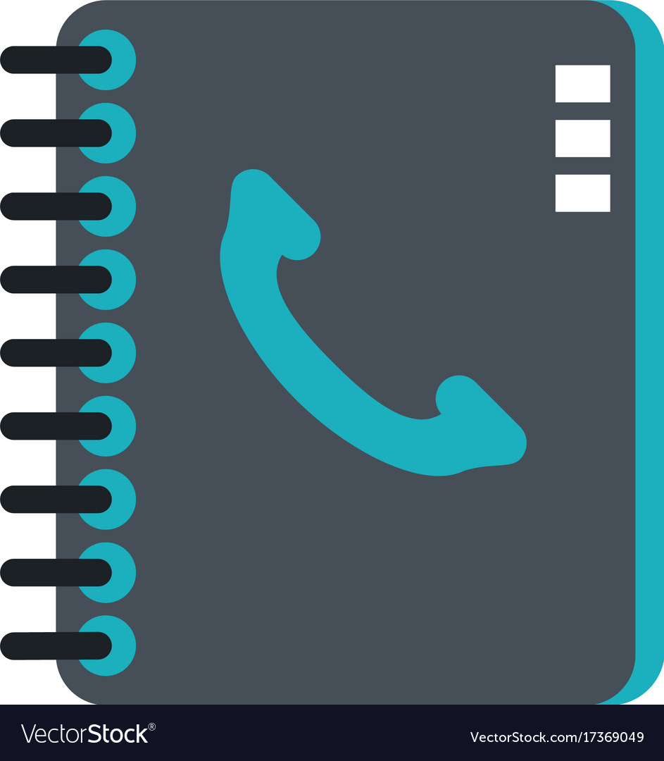 Phone book icon image Royalty Free Vector Image