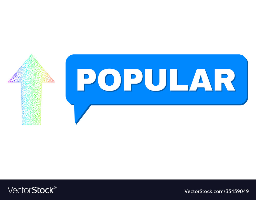 Rainbow net gradient arrow up icon and popular vector image Rainbow net gradient arrow up icon and popular