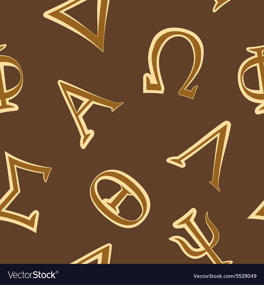 Seamless background with greek alphabet