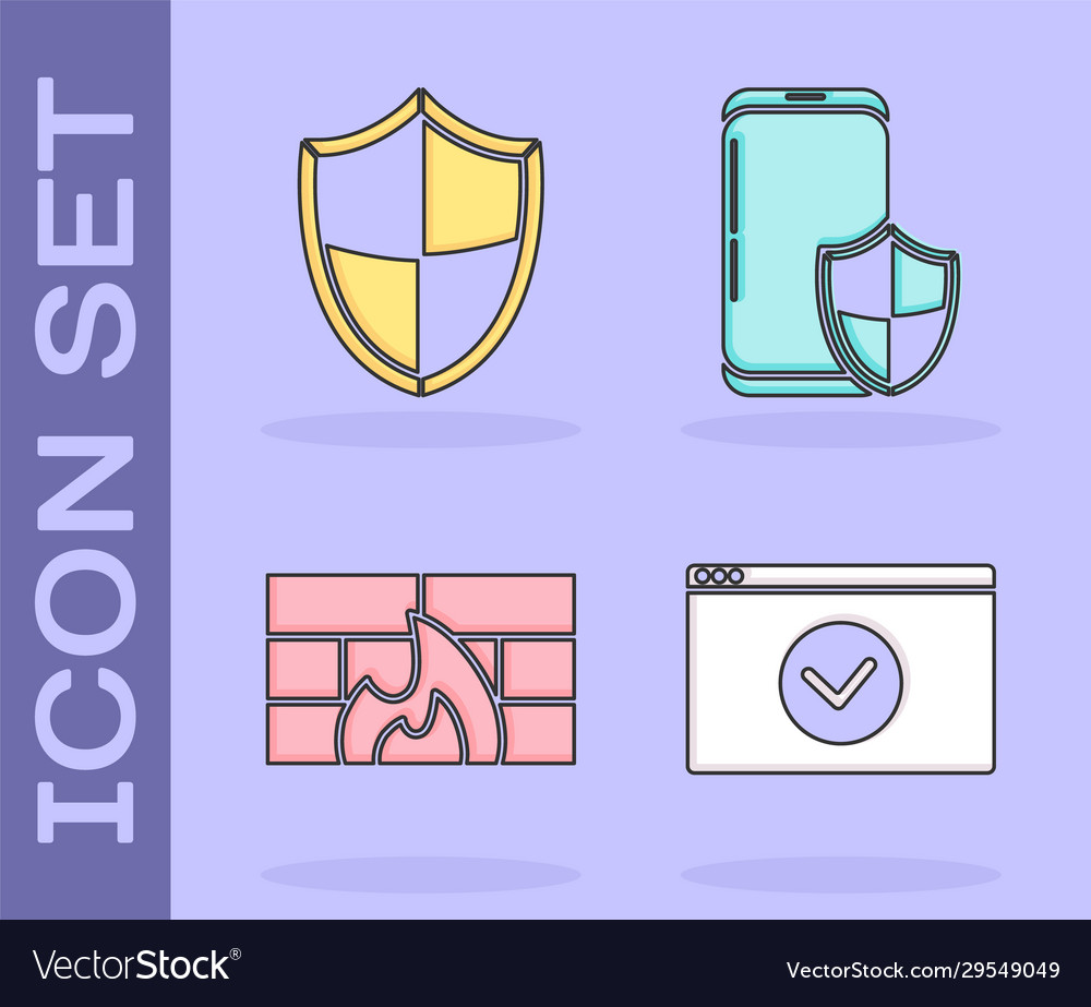 Set secure your site with https ssl shield vector image Set secure your site with https ssl shield