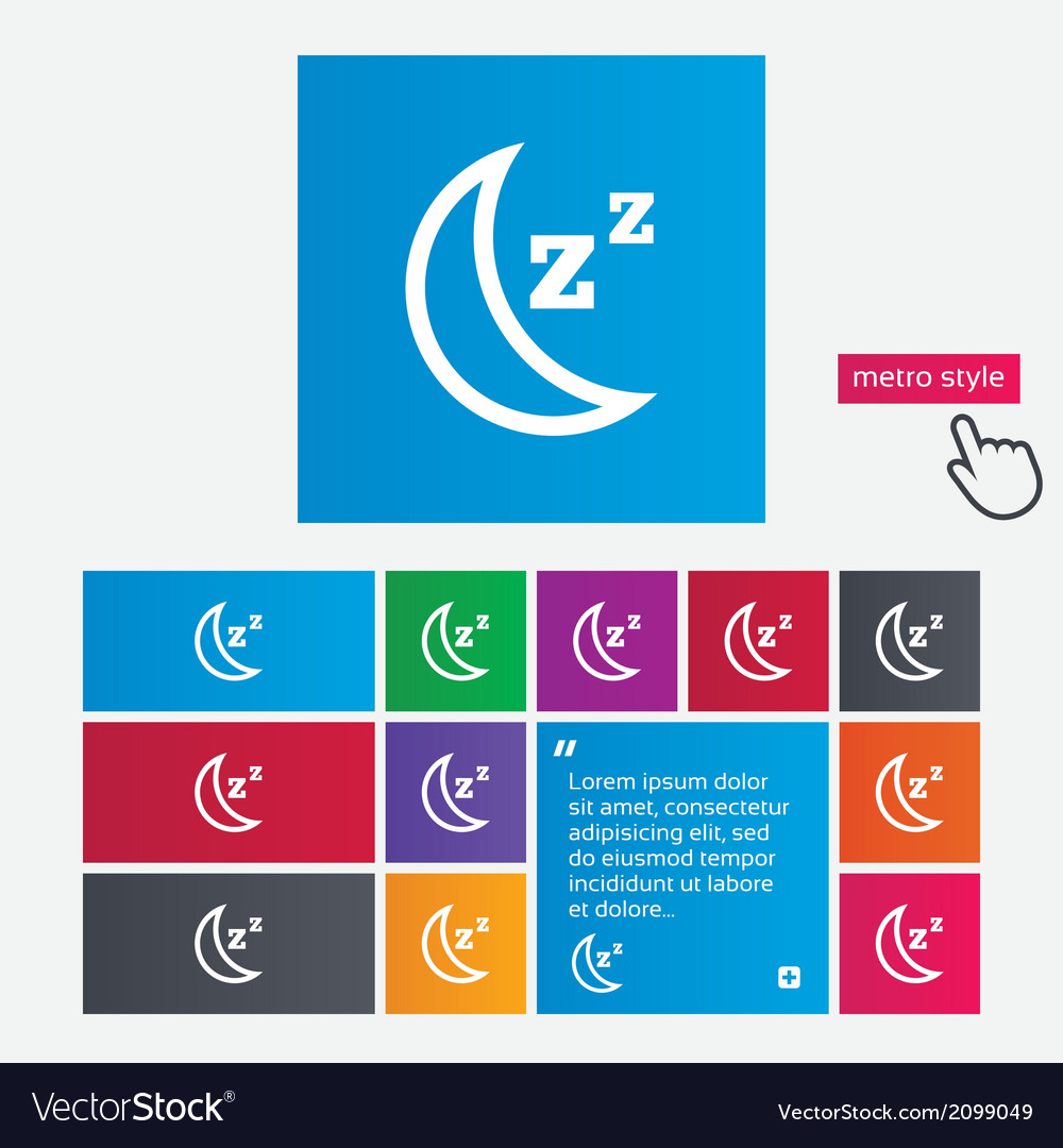 Schlafzeichen Symbol Mond mit zzz-Taste