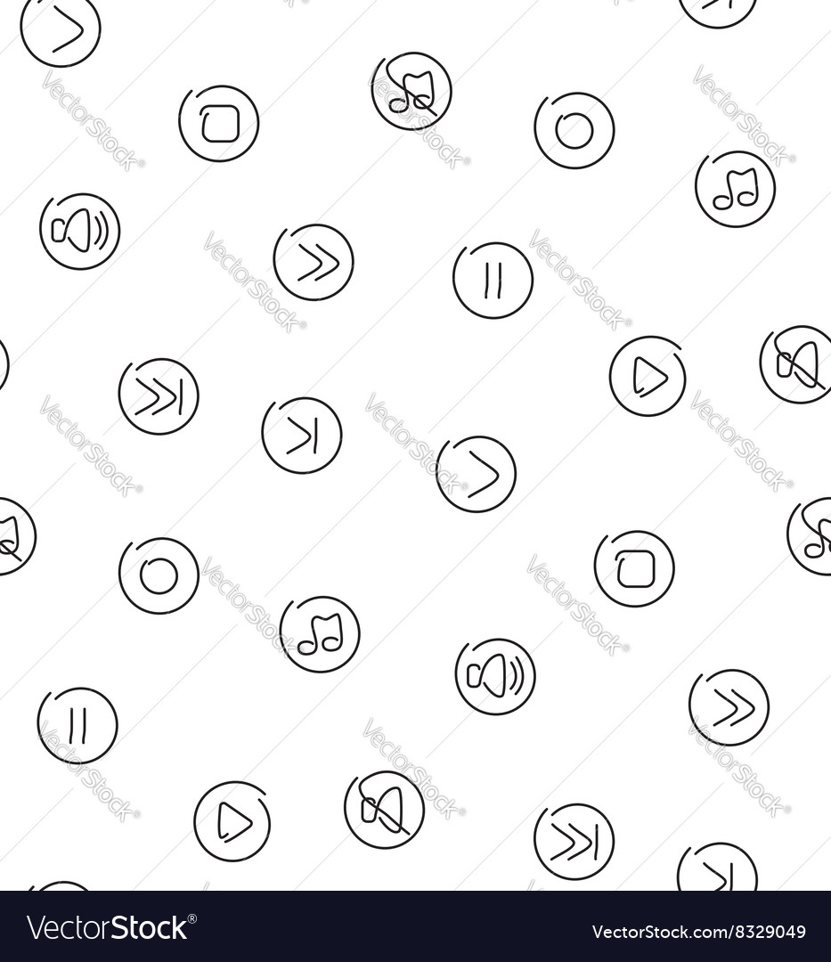 Sound multimedia seamless pattern Royalty Free Vector Image