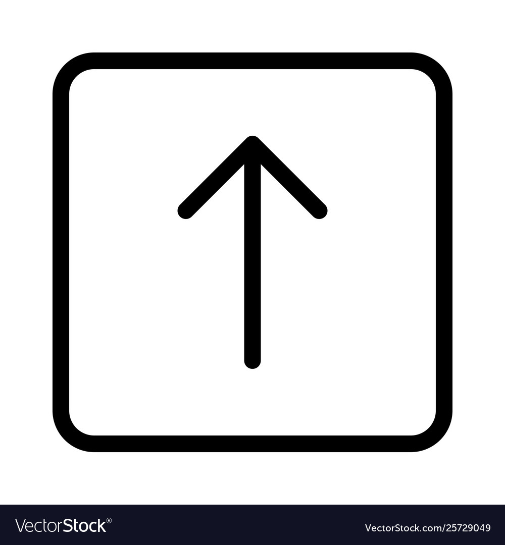 Upward navigation arrow direction isolated