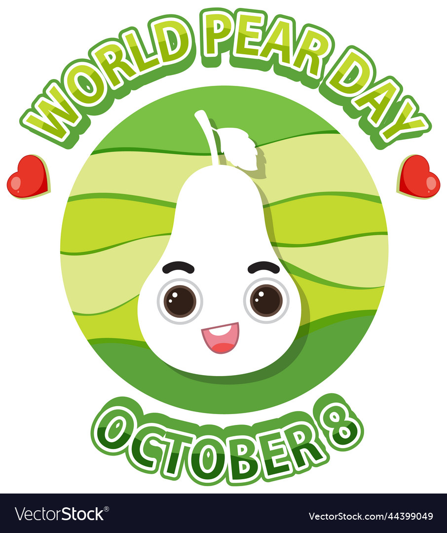 World pear day postr template