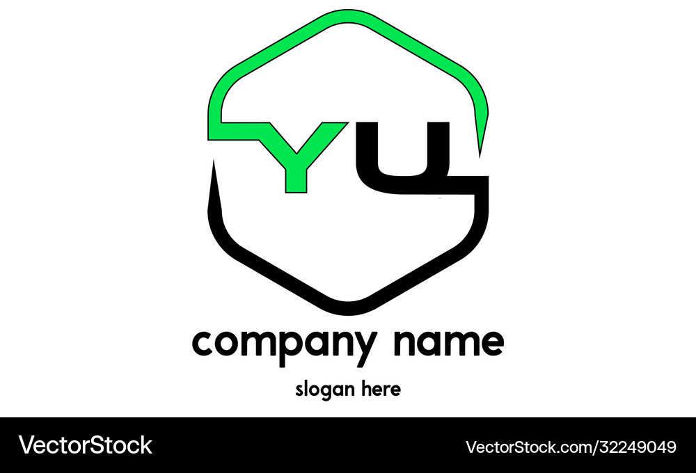 Yu logo Royalty Free Vector Image - VectorStock