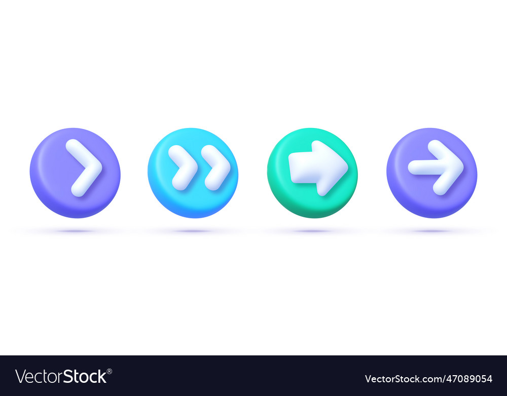 3d design template with arrows set for concept vector image 3d design template with arrows set for concept