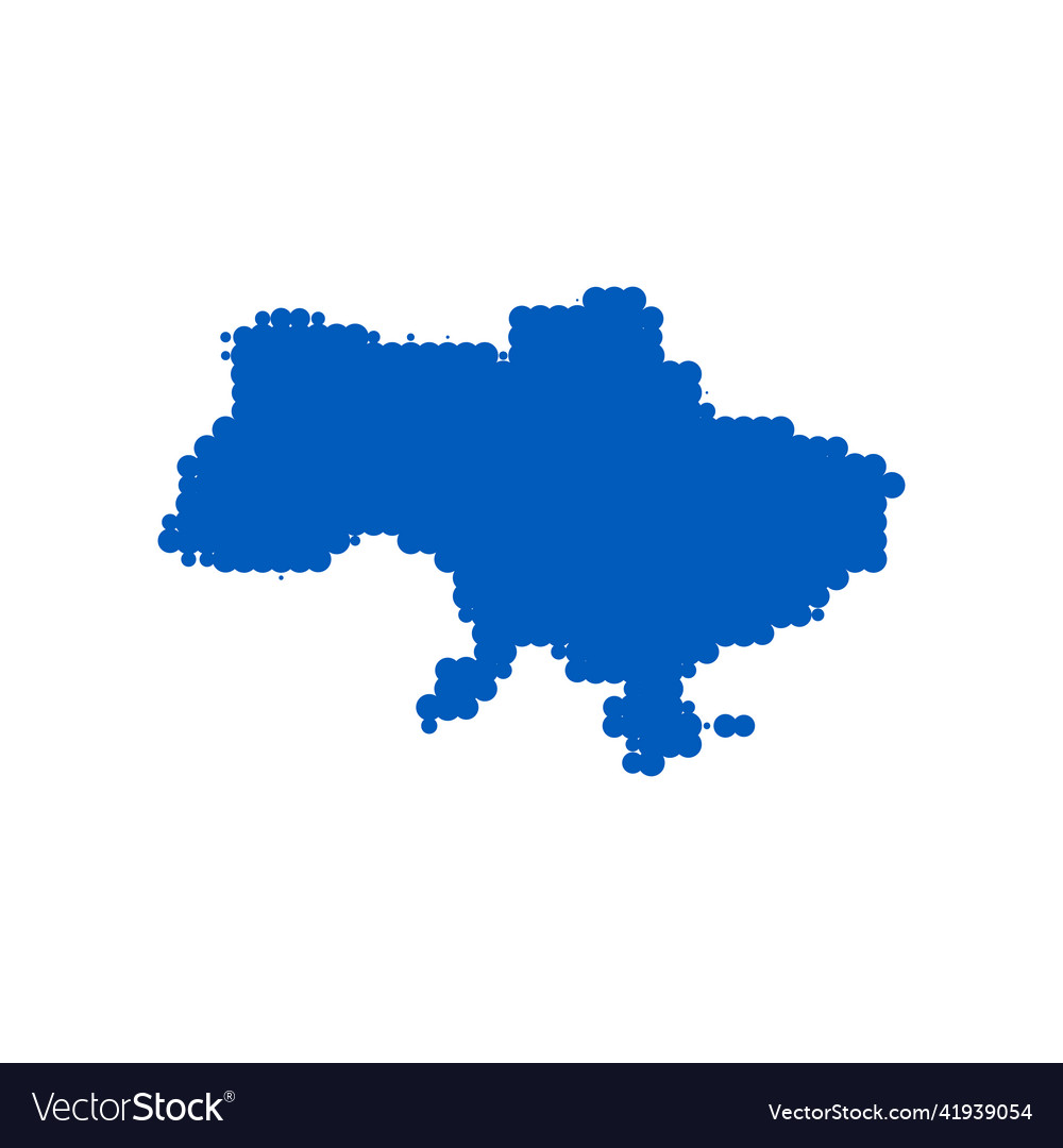 Abstrakte blaue Silhouette der Karte ukraine