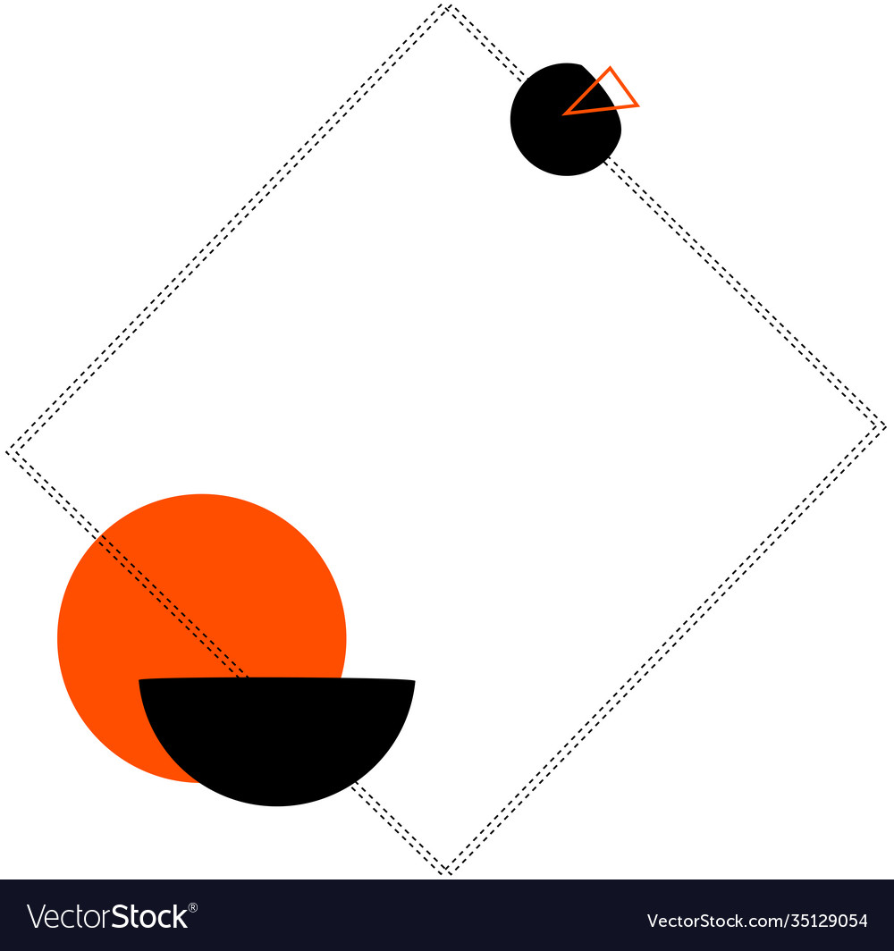 Abstract frame with lines dotted line
