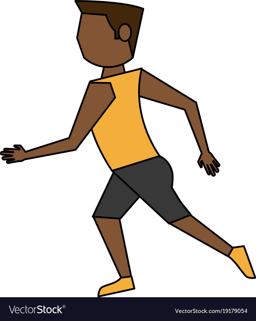 Athlete running cartoon Royalty Free Vector Image