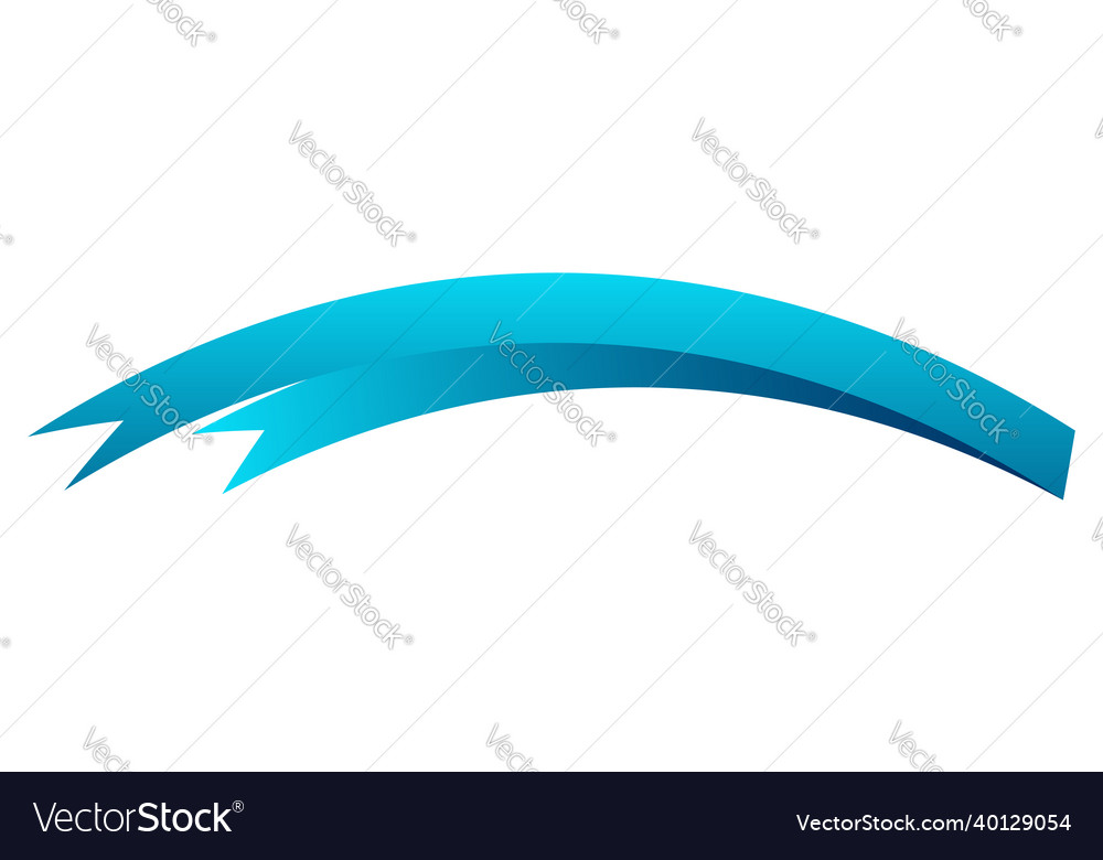 Banner ribbon bow with blank and empty space vector image Banner ribbon bow with blank and empty space