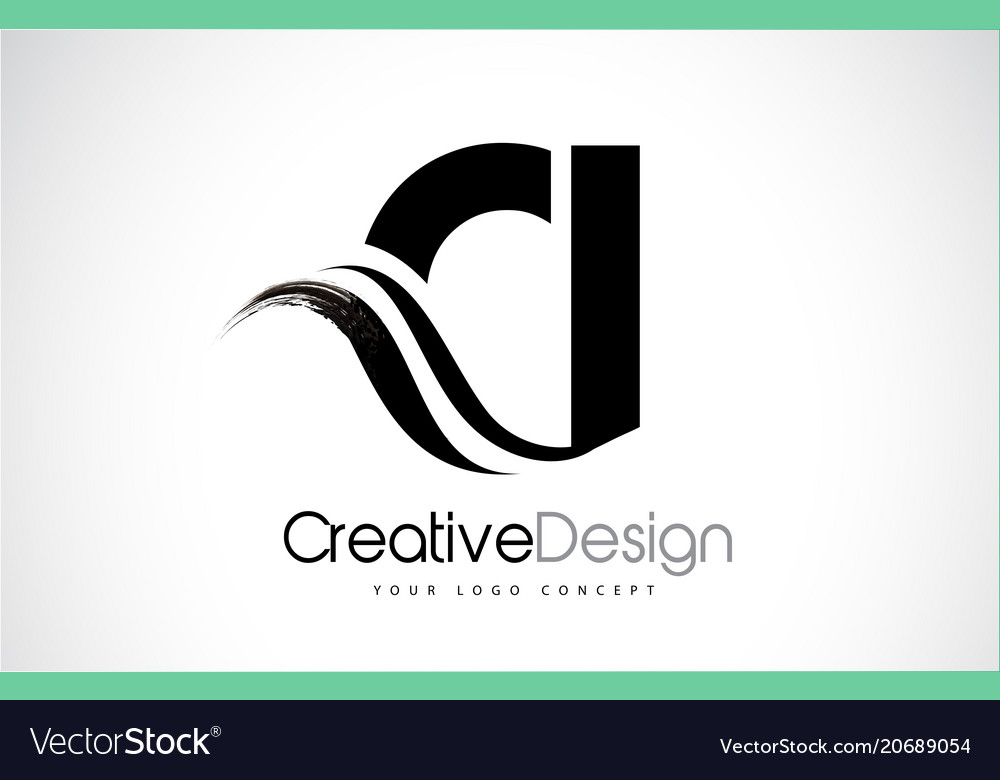 Ci c i creative brush black letters design