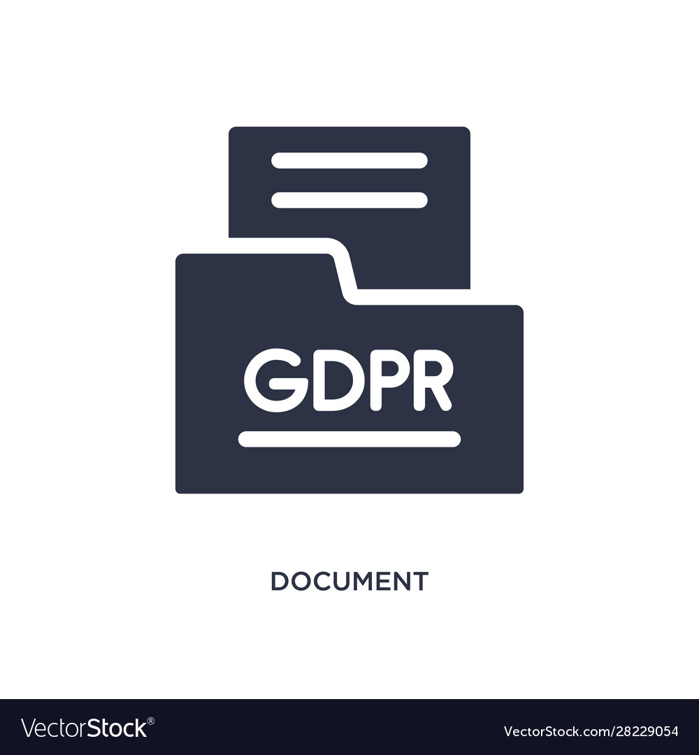 Document icon on white background simple element vector image Document icon on white background simple element