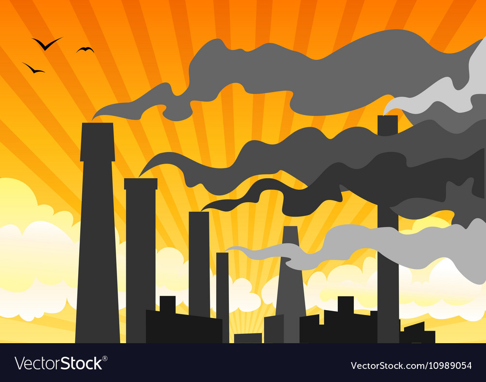 Heavy industrial smog Royalty Free Vector Image