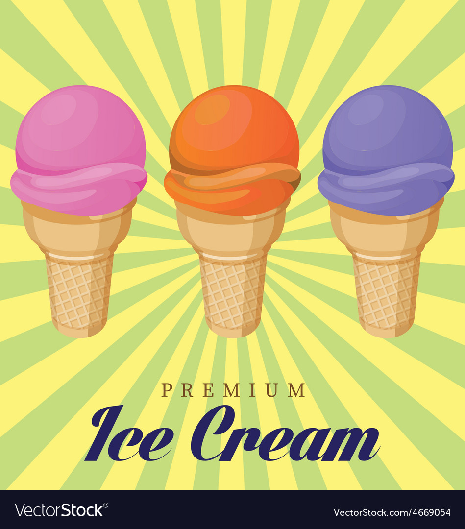 Ice cream cone Royalty Free Vector Image - VectorStock