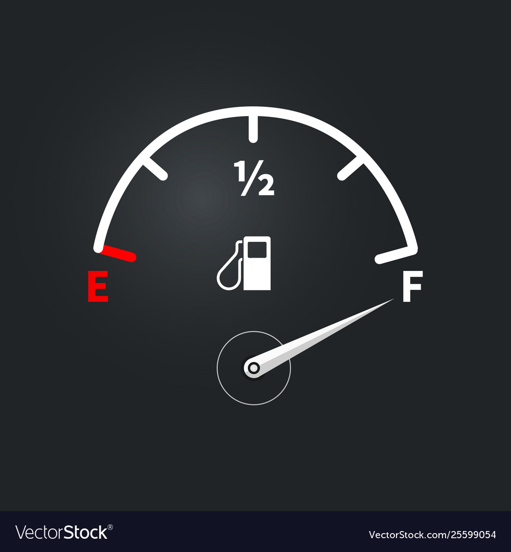 Modern fuel indicator with high level Royalty Free Vector