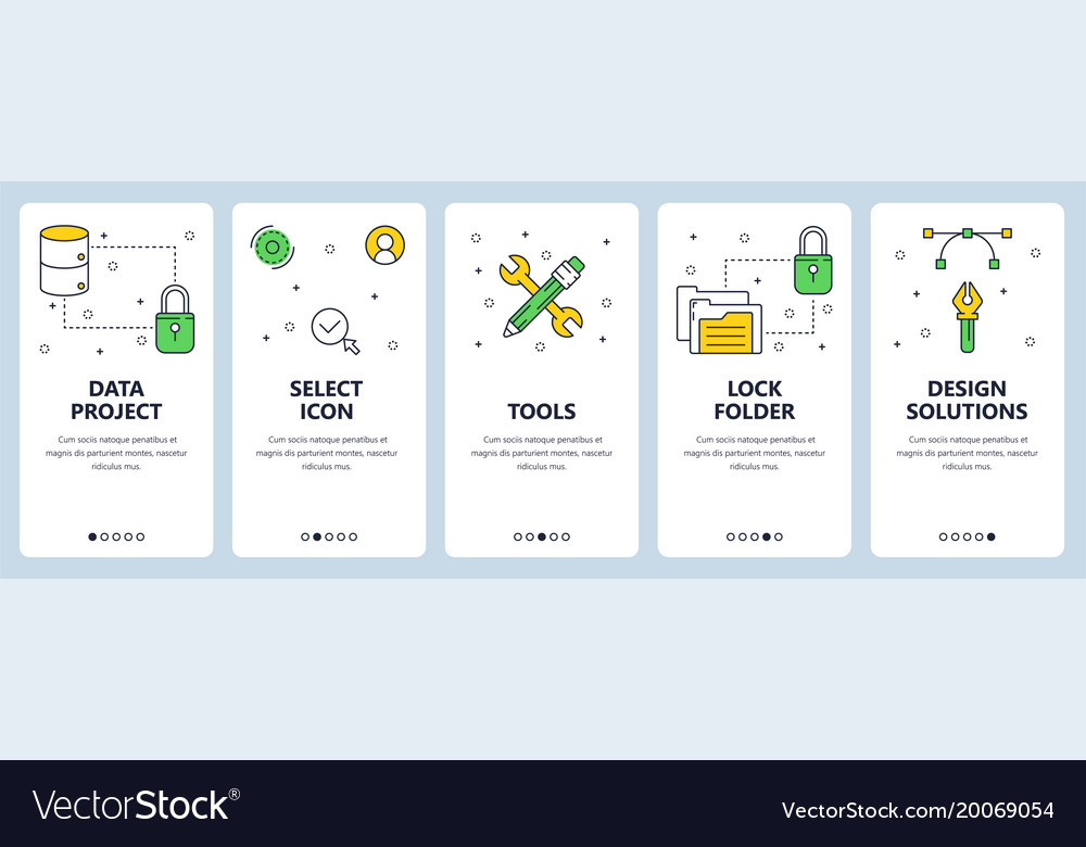 Modern thin line data project concept web