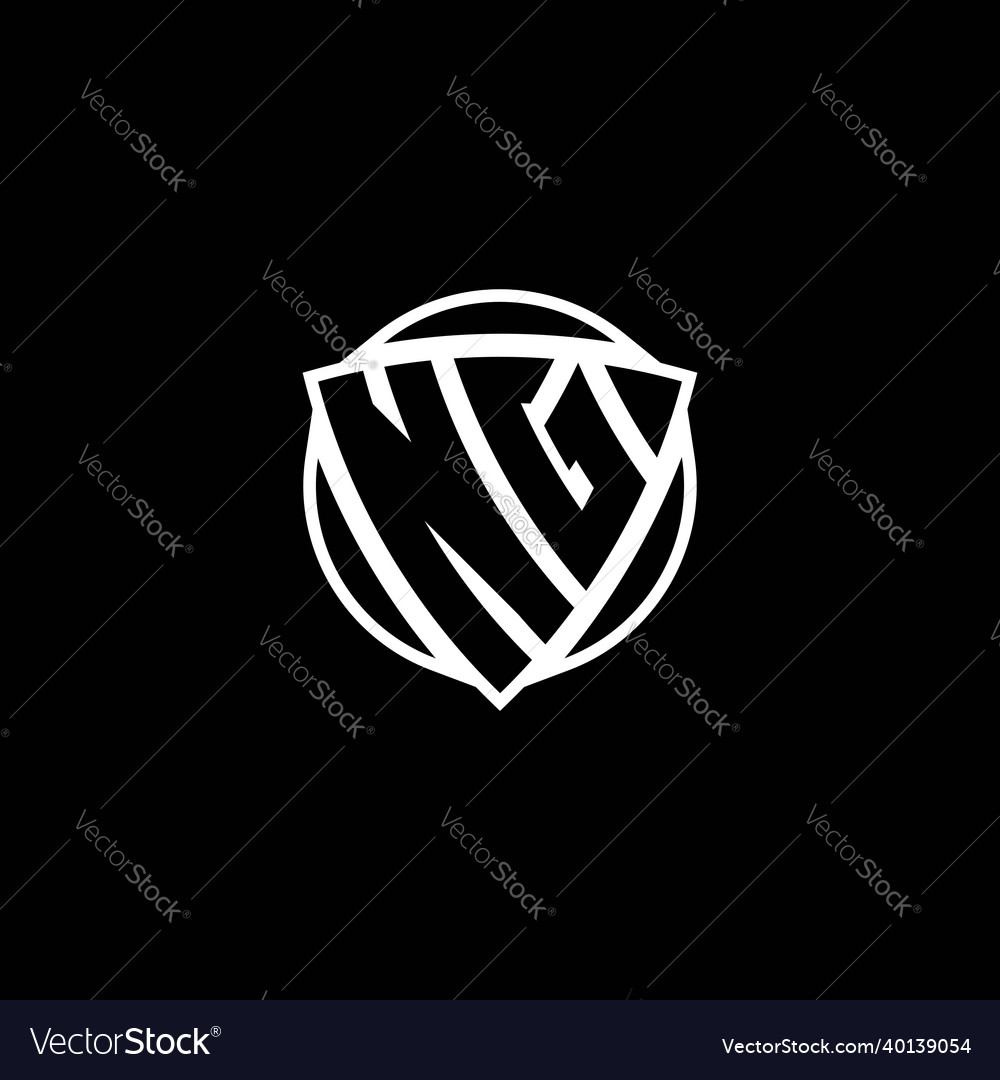 Ng logo monogram triangle shield and circle shape