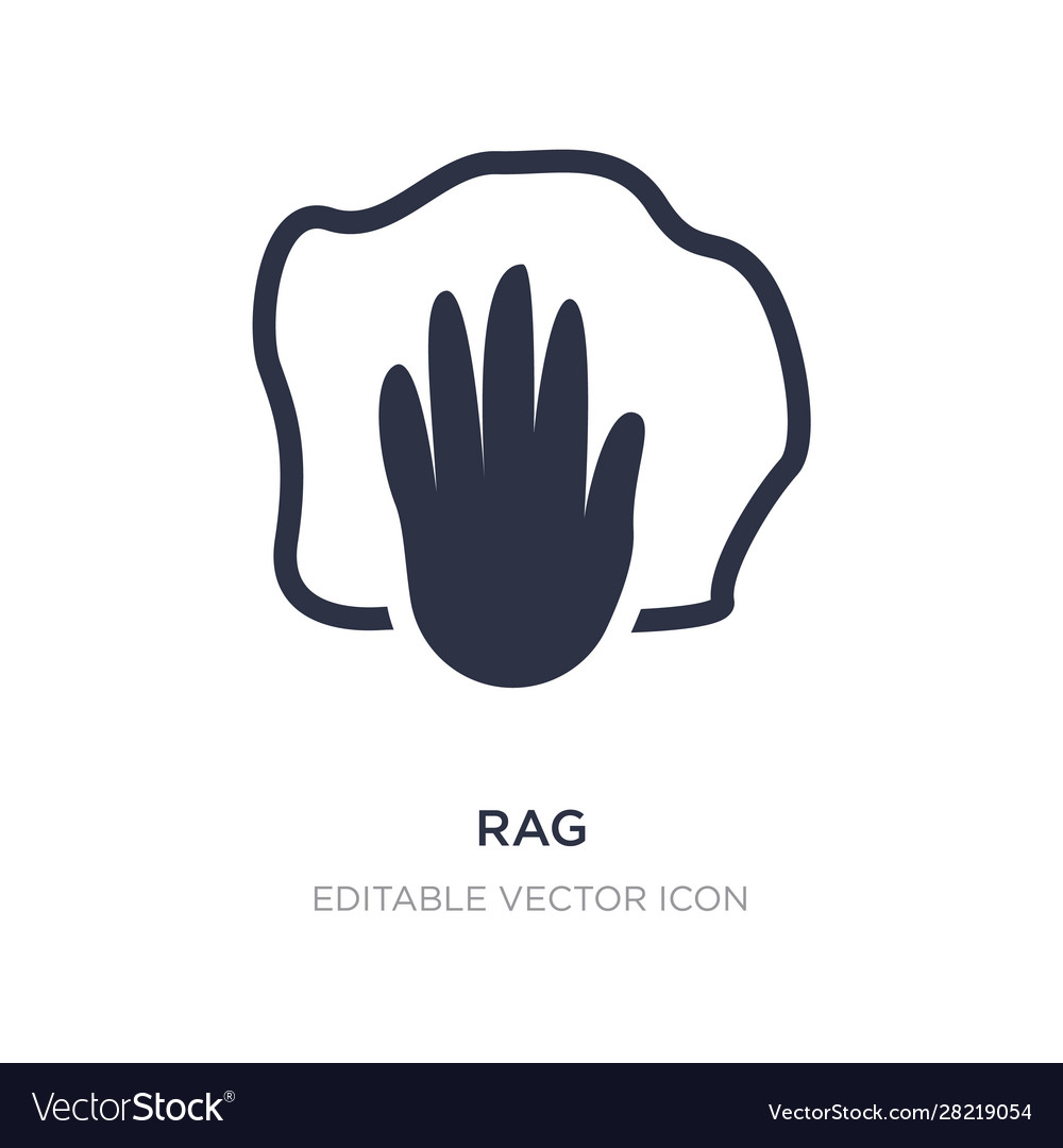 Rag icon on white background simple element from