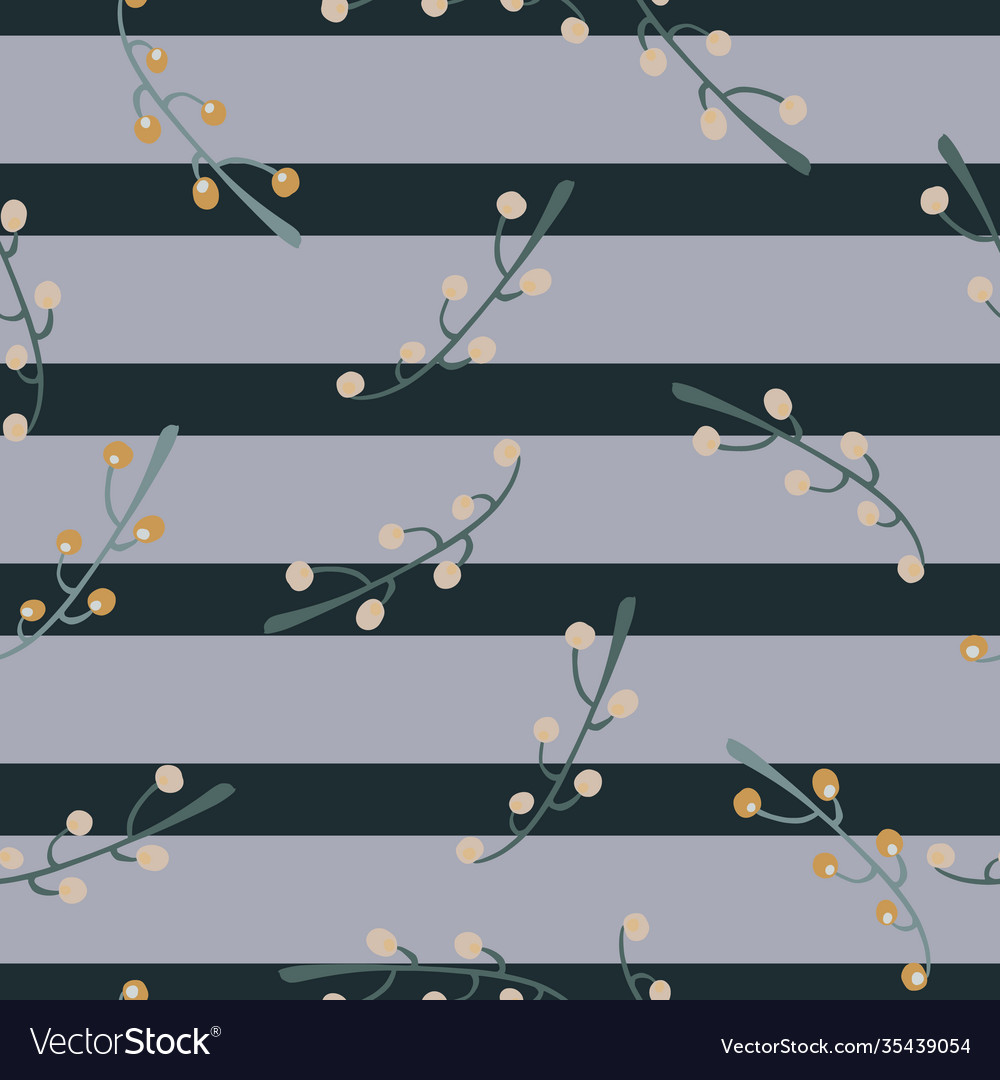 Random botanic seamless pattern with simple vector image Random botanic seamless pattern with simple