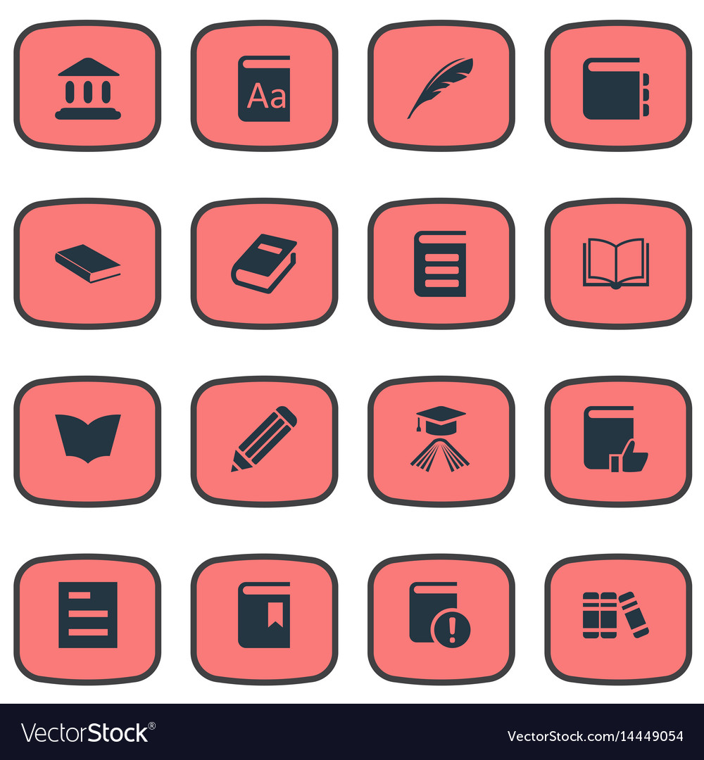 Set of simple reading icons