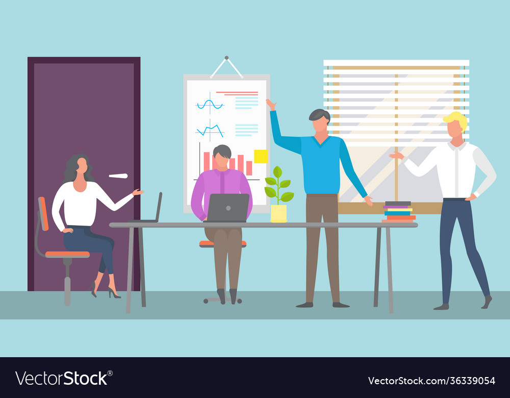 Teamwork Or Cooperation And Business Men Vector Image