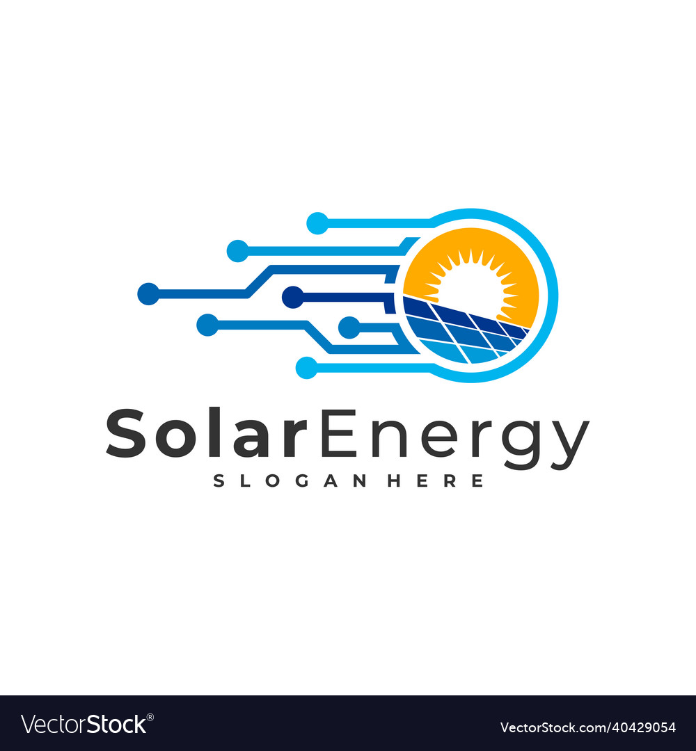 Tech Solar Logo Vorlage kreative Panel