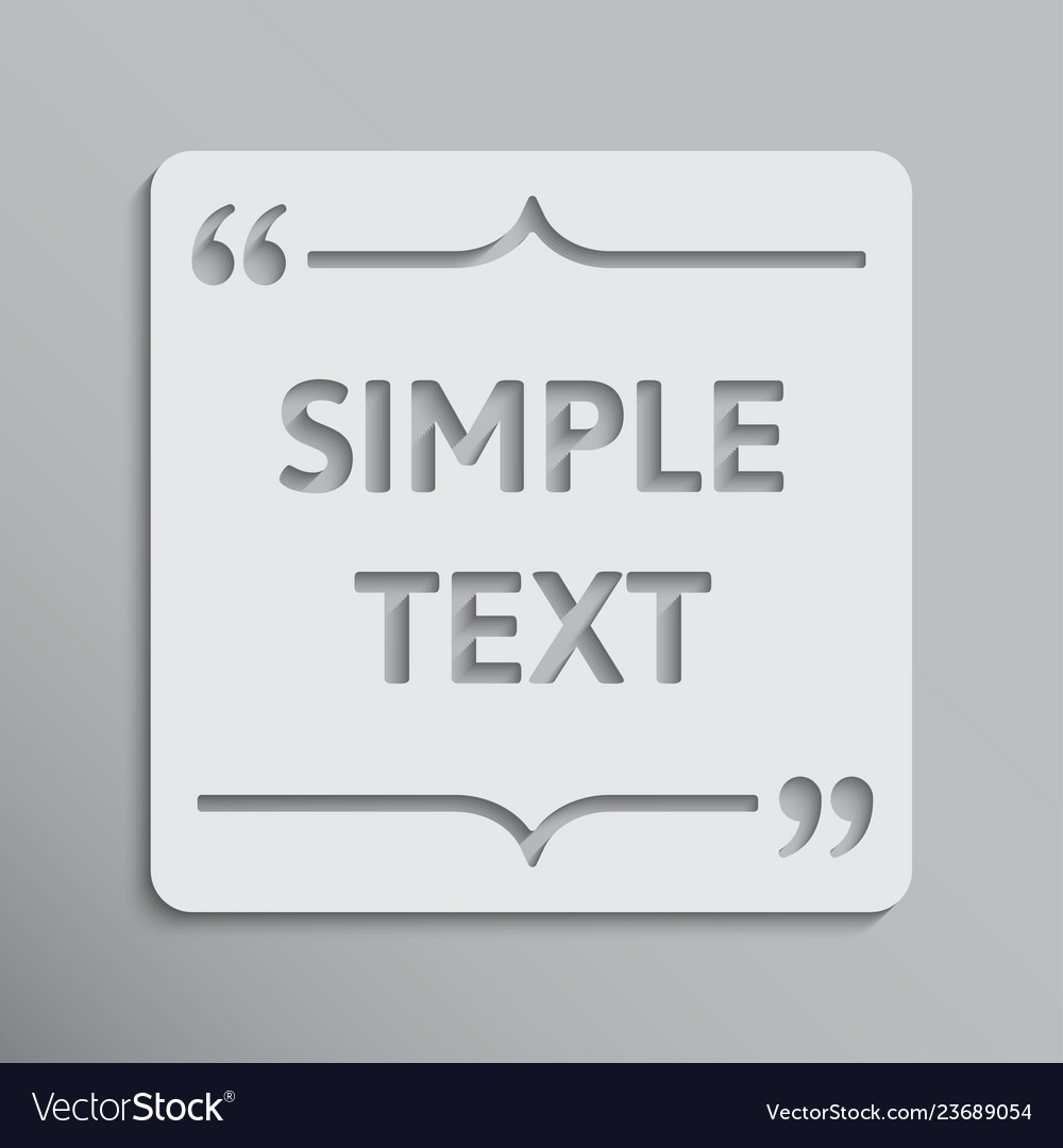 Template quote square with bracket empty