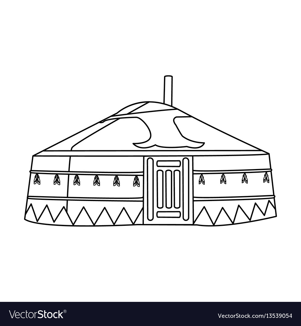 контур юрты картинка