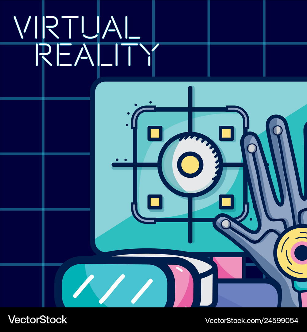 Virtual reality technology Royalty Free Vector Image