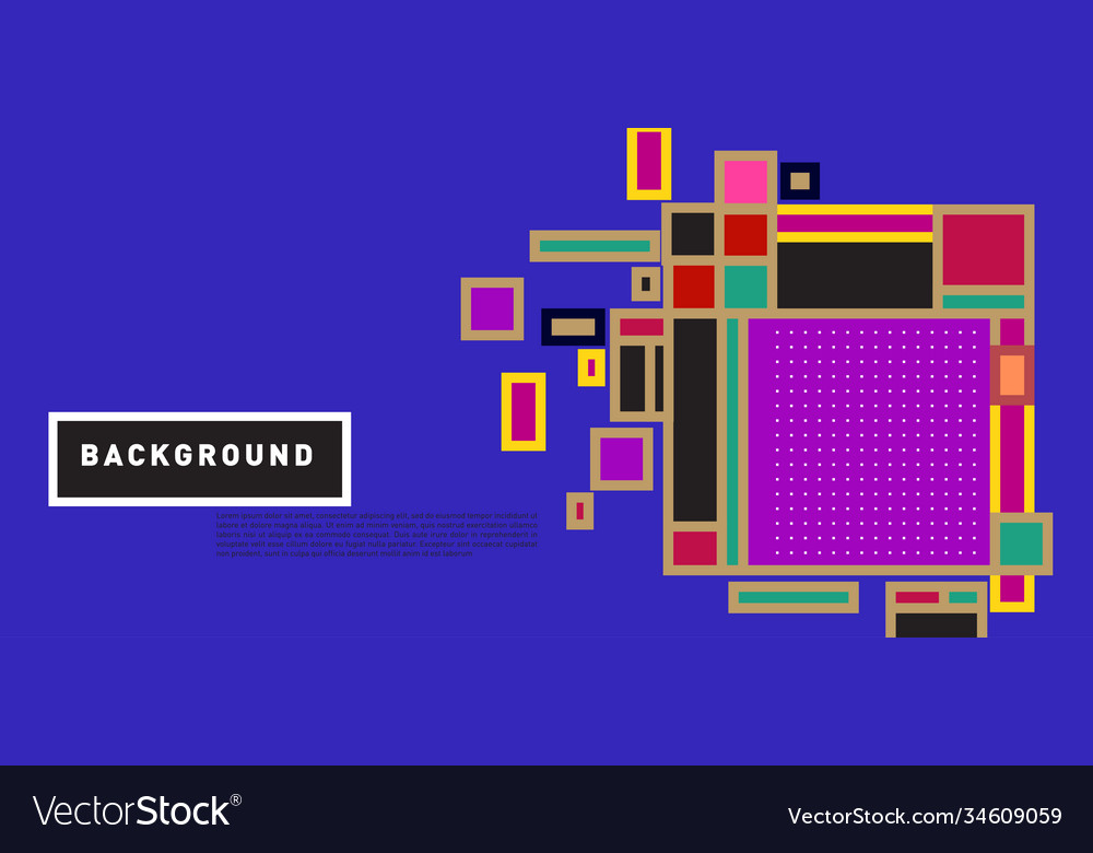Abstract colorful rectangle background for banner vector image Abstract colorful rectangle background for banner