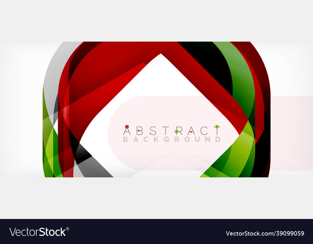 Abstract square shape with overlapping waves