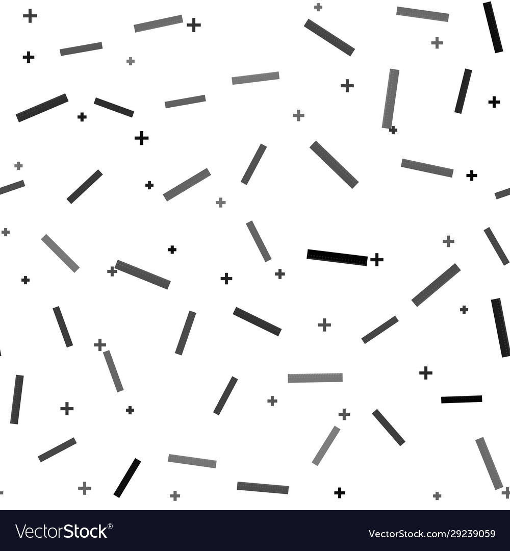 Black ruler icon isolated seamless pattern vector image Black ruler icon isolated seamless pattern