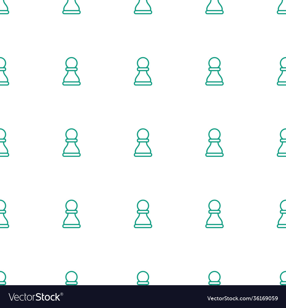 Chess pawn icon pattern seamless white background