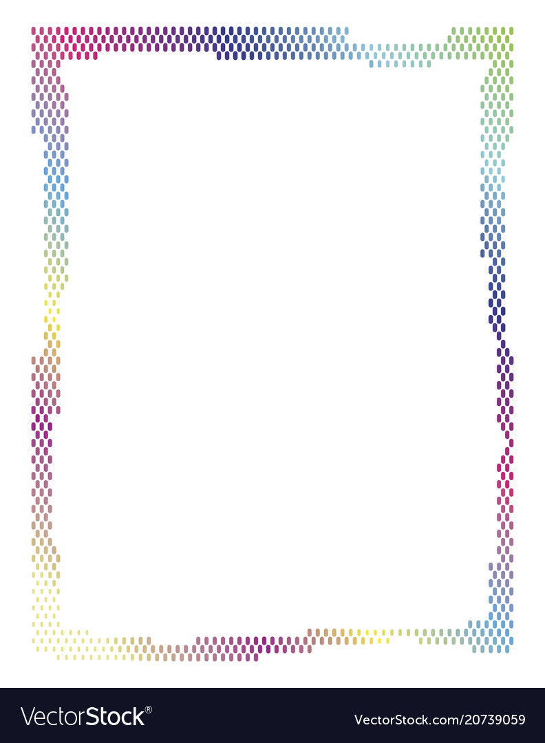 Colored frame with dots