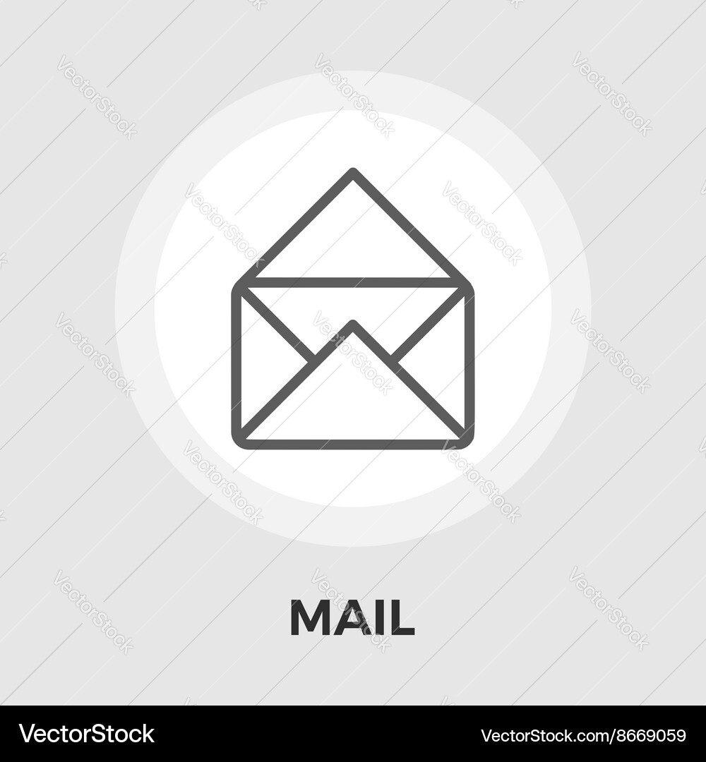 Envelope flat icon Royalty Free Vector Image - VectorStock