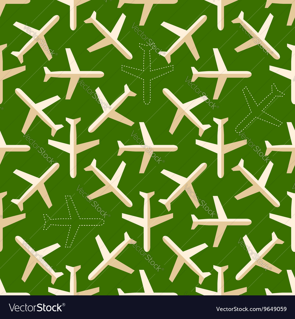 Flat styled seamless pattern with missing planes