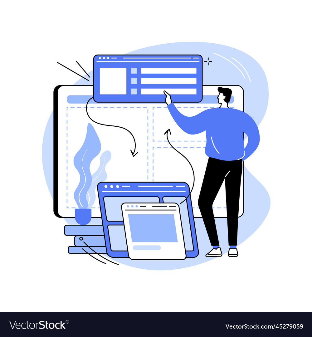 Front end development abstract concept