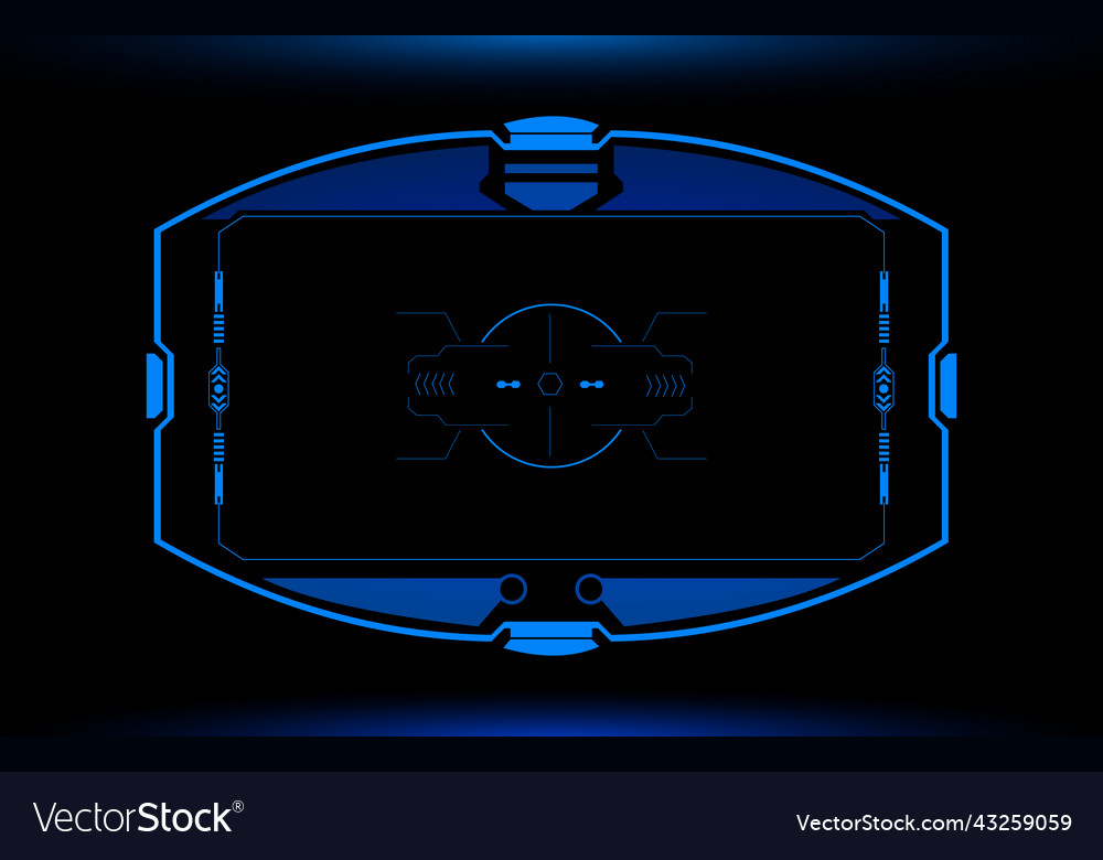 Hud futuristic user screen interface monitor vector image Hud futuristic user screen interface monitor