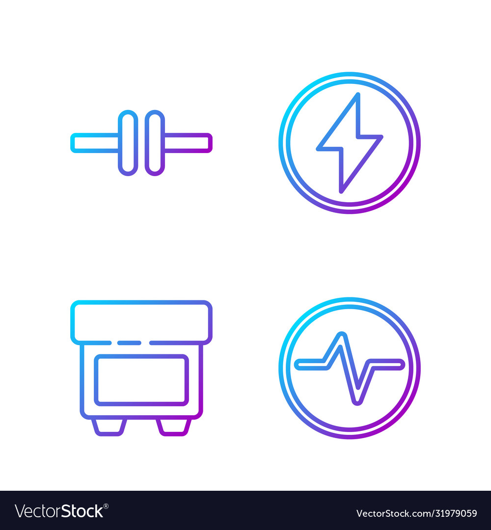 Set line electric circuit scheme fuse vector image Set line electric circuit scheme fuse