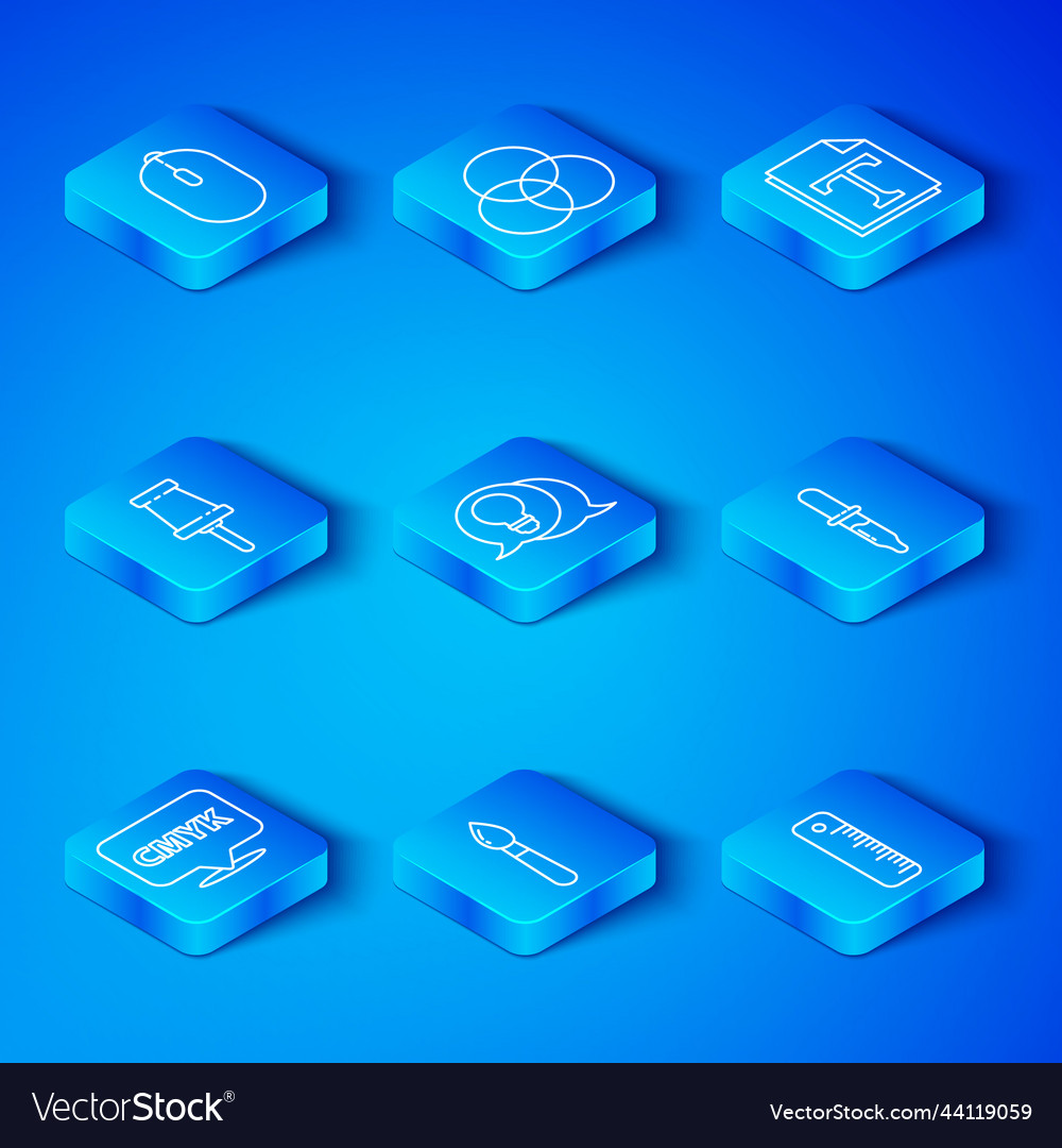 Set line speech bubble with text cmyk light bulb vector image Set line speech bubble with text cmyk light bulb
