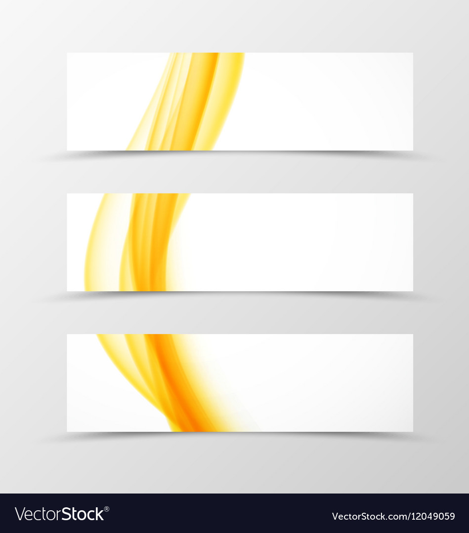 Set of header banner wave design