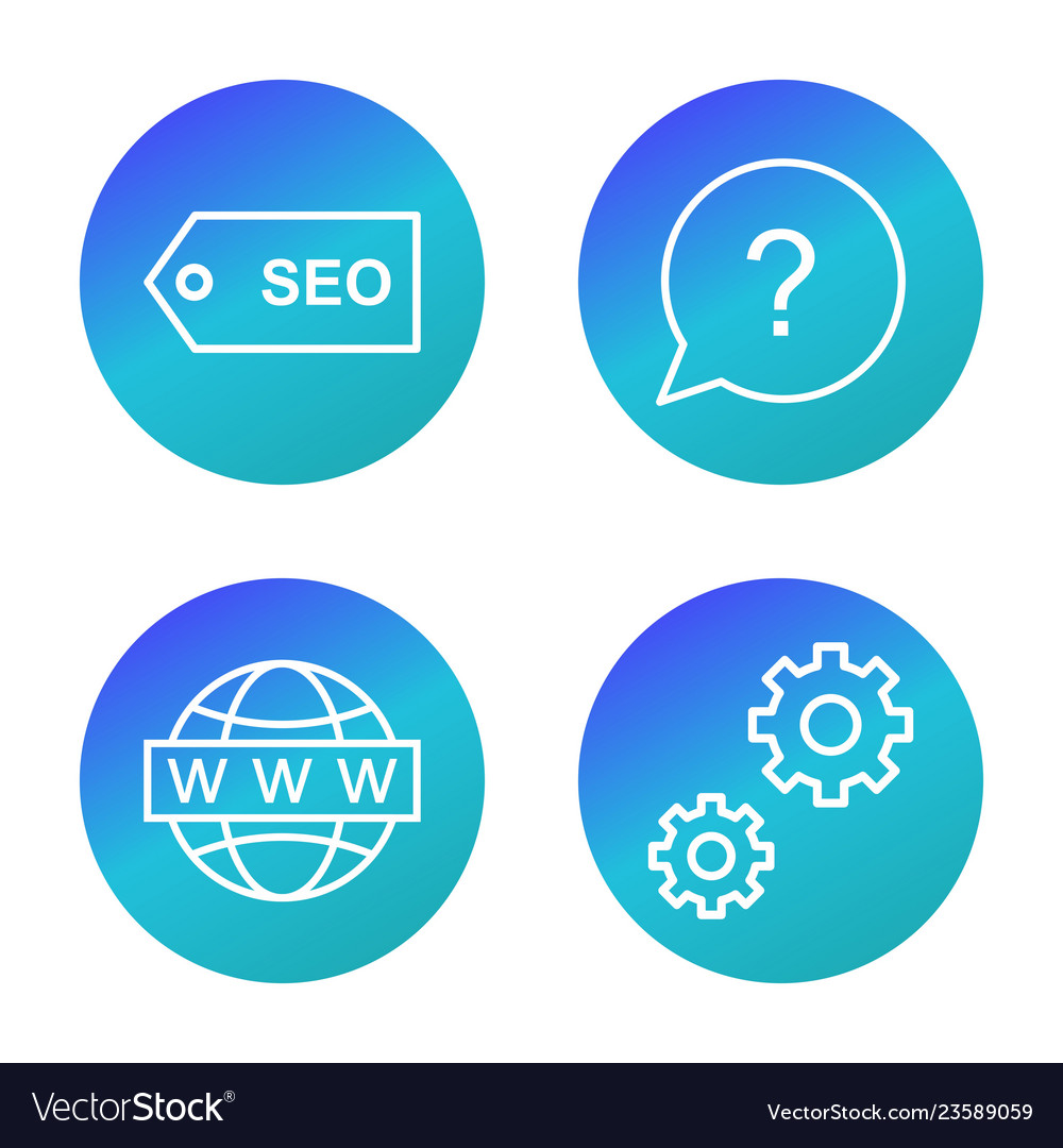 Set of seo search engine optimization icons